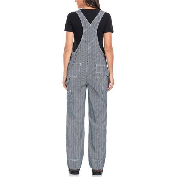 Women's Bib Overall Adjustable Straps Grey - Picture 3 of 5